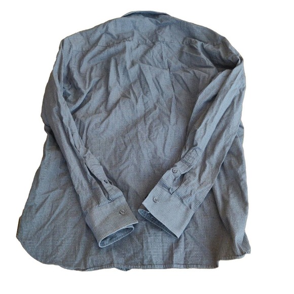 Ted Baker Endurance Men's Button Up Shirt Size 17 34/35 Gray Long Sleeve - Picture 2 of 6